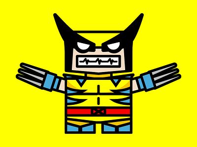 "Your choice, bub. Sliced, diced, or julienned?" adobe illustrator character design daily illustration dailyboxybots illustrator robot wolverine x men