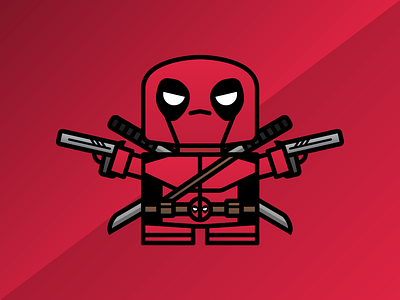 Deadpool Bot adobe illustrator boxybots character design daily challenge dailyboxybots deadpool illustrator marvel robots