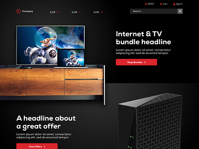 Internet Provider Homepage Concept