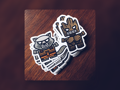 Guardians boxybots guardians of the galaxy illustration illustrator marvel stickermule stickers vector