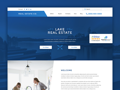 Real Estate Wordpress Theme homepage landing page real estate realtor website wordpress