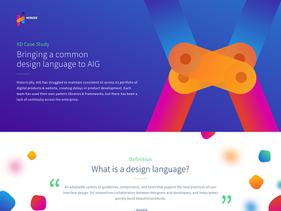 Design Language - Case Study case study design language design system landing page responsive web design