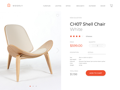 Single Product Page chair collection ecommerce furniture product sale shop single store