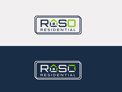 ROSO Residential designer green home home building company house logo logo design logotype minimalist logo residence