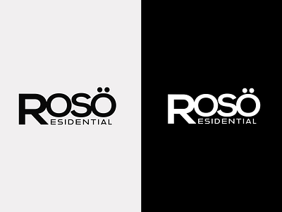 ROSO Residential Design 2 3d branding business logo design gradient home building company house logo icon logo minimal photoshop rural cloth typography vector