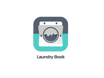 Laundry Book app design app icon app icon design book calendar design gradient icon illustrator laundry laundry app maintain laundry minimal schedule