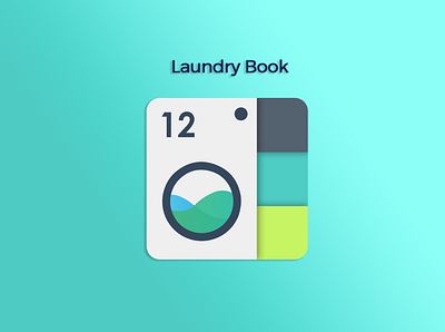 Laundry Book 2 3d app icon app icon design branding calendar gradient illustration logo machine minimalist timeslot vector