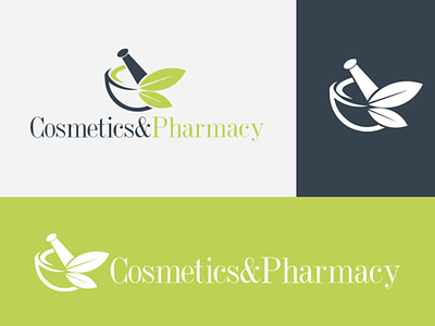 Cosmetics & Pharmacy Logo cosmetic green illustrator logodesign pharmacy