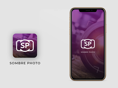 Sombre Photo App Splash Screen Design animation app icon app icon design camera app camera icon design graphic design illustration illustrator logo purple splash screen ui vector