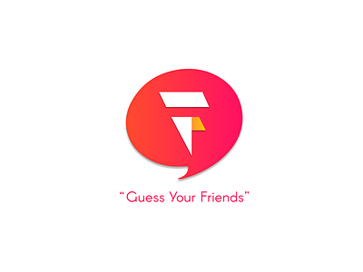 Guess Your Friends app icon app icon design bubble design f icon friends friends app icon pink