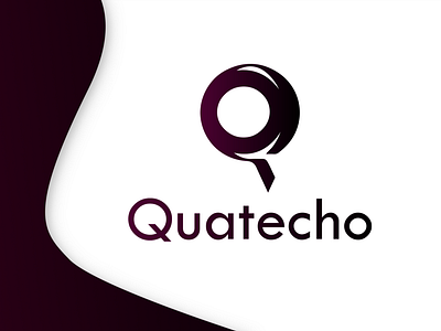 Quatecho Logo Design design illustrator letterlogo logo logodesign logos puple typography unique logo vector web