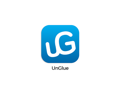 UnGlue app icon app icon design blue branding design glue gradient illustration illustrator minimal