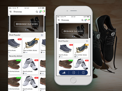 Shoeswap Application design app design application ui illustrator photoshop shoes app shoeswap app