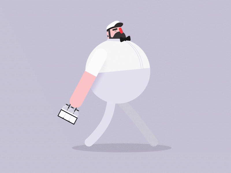 Milkman bear bearded gif illustration man milkman