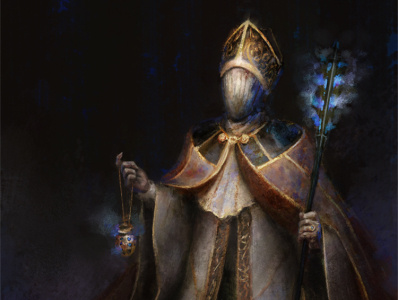 Distant Future Pope art concept concept art dark drawing fantasy horror illustration painting