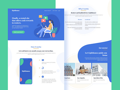 Light house ! Rent with reword business website design illustration landingpage rental reword ui uiux ux web design webdesign website design