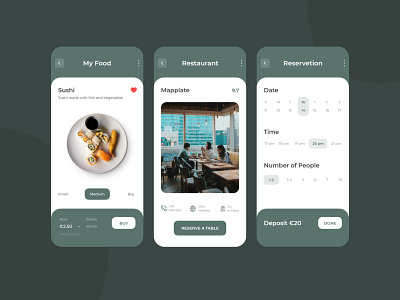 Food Reservation iOS app UI app illustration ios ui uiux ux