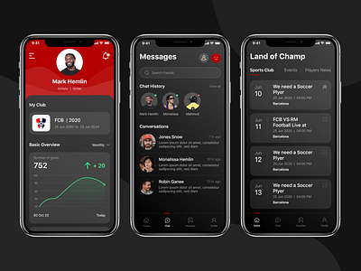 Player's Community App UI Concept for iOS part 1 app community app illustration ios mockup social app ui uiux ux