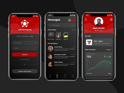 Player's Community App UI Concept  App UI Concept for iOS part 1