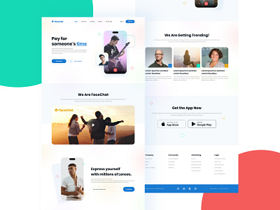 Pay to Talk Landing Page branding illustration landingpage paytotalk webapp