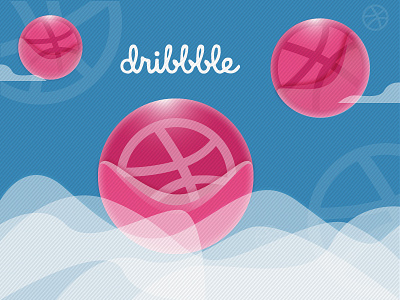 Hello Dribbbler's art ball dribbble graphic thanks