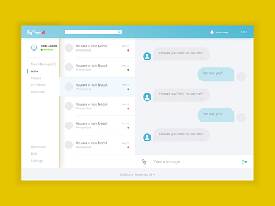 Say From Heart- Desktop Chat UI creative