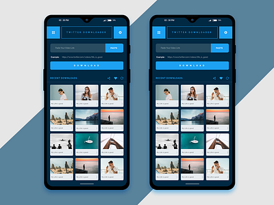 Twitter video Downloader UI Concept