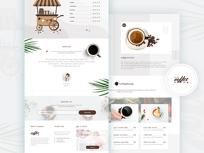 Coffee Shop Landing Page UI Concept 2019