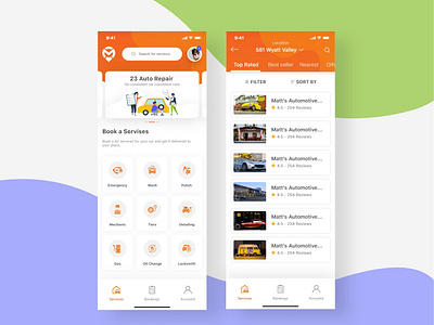 Maak | Car Services App UI with Prototype android app animation app design illustration mockup typography ui uiux ux web