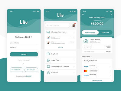 Liiv | Shared Room Rental Services App UI