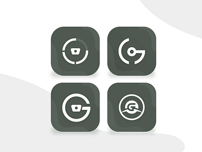 Icon for a car services app combined G letter and car wheel