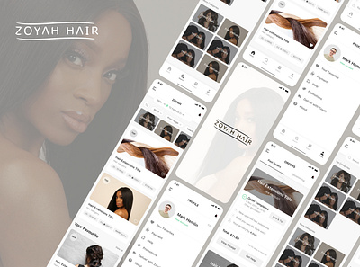 Zoyah Hair | Hair Extensions store app ios ui uiux ux