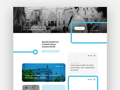 Home page // Language school design ui ux web