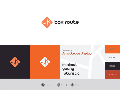 Box Route brand identity branding design illustration logo