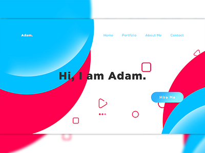 Portfolio Website Design adam clean website dribbble graphics graphics design portfolio website portfolio website design web design website website design