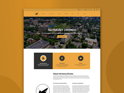 Landing Page Design for Harmony Drones design ui uidesign ux web web design website website design wordpress