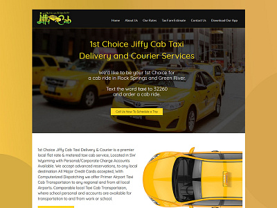 Landing Page Design for 1st Choice Jiffy Cab Taxi