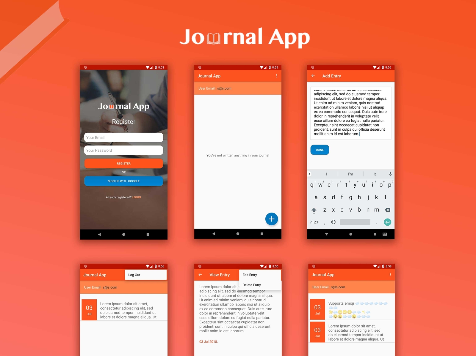 UI/UX Design for a Journal App by Itiel on Dribbble