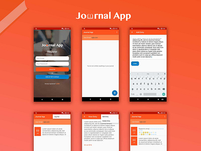 UI/UX Design for a Journal App android app android app design design ui uidesign ux