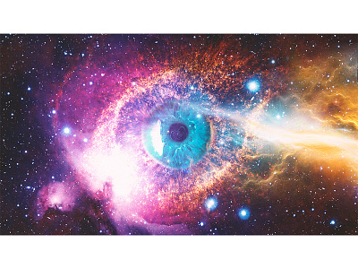 Cosmogony adobe art behance blue digital eye galaxy newborn photomanipulation photoshop surreal