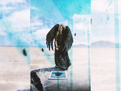 Exile frame adobe art behance digital girl mirror photomanipulation photoshop surreal wings