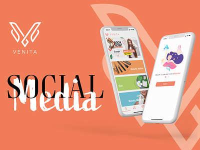 Social media for Venita ads app behance colors facebook grid instagram mockup photoshop presentation qatar social media ui ux