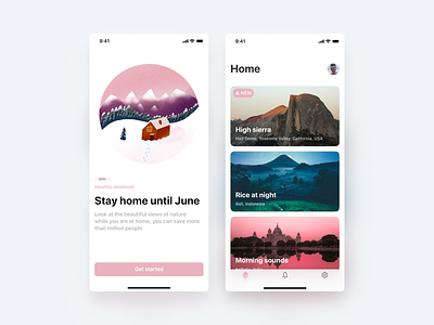 Concept for app about virtual tour of places