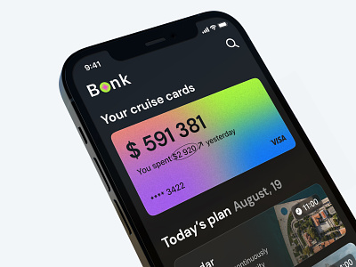 Cruise App 3d bank branding card cards concept cruise design interface logo pro schedule ship subscription typography ui ux