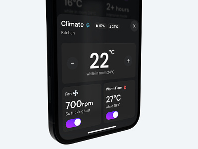Yandex Smart Home climate design fan floor home house interface manage smart smart things ui ux