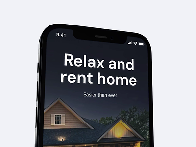 Rent of houses, apartments and tents 3d animation design hero page interface ui ux