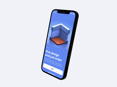 Mobile app for creating apartment layouts 3d animation design graphic design illustration interface motion graphics onboarding ui