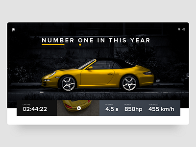 Records of sports car car design hero hero page interface racing sport typography ui web