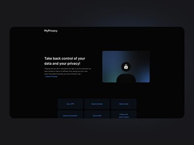 MyPrivacy — Hero section