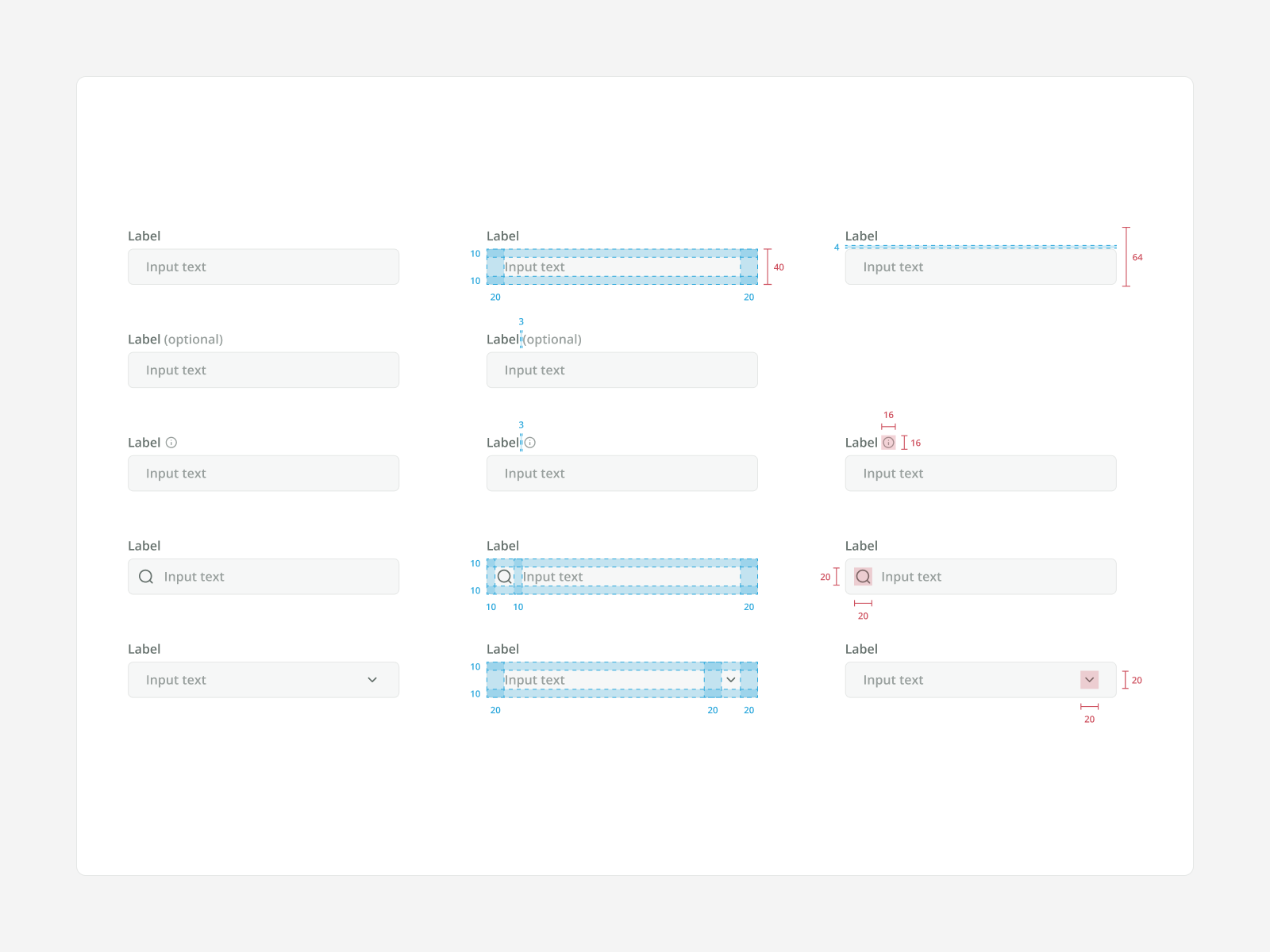 Input field spec by Gunnar on Dribbble